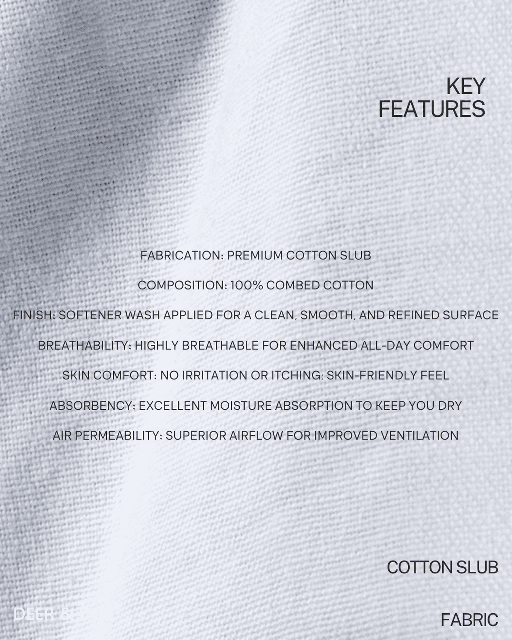 PREMIUM COTTON SLUB BAGGY TROUSERS- UNISEX - DEER & DOE