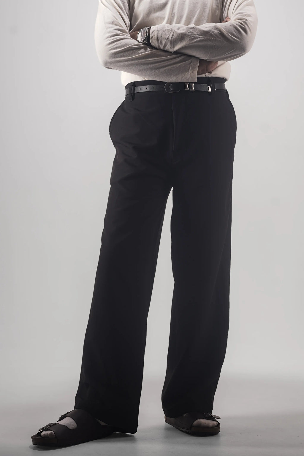 UNISEX CORTEZ TAILORED BAGGY PANTS- BLACK (WINTER EDITION)