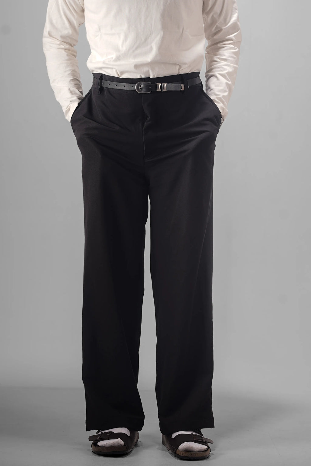 UNISEX CORTEZ TAILORED BAGGY PANTS- BLACK (WINTER EDITION)