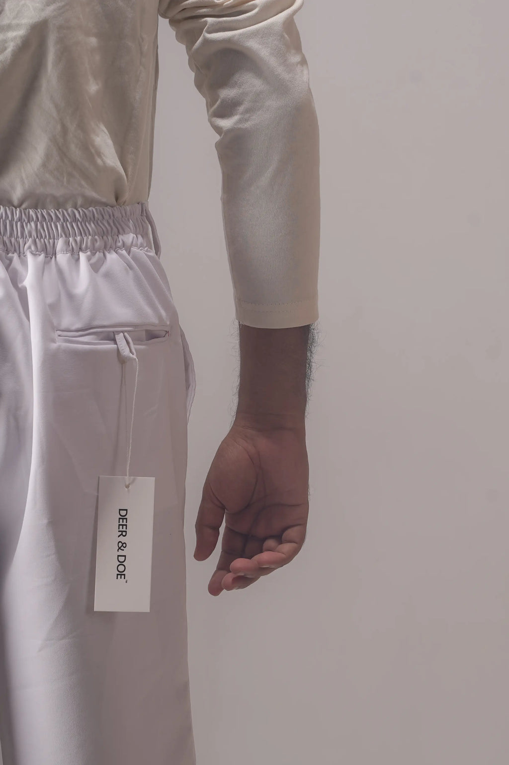 UNISEX CORTEZ TAILORED BAGGY PANTS- WHITE (WINTER EDITION)
