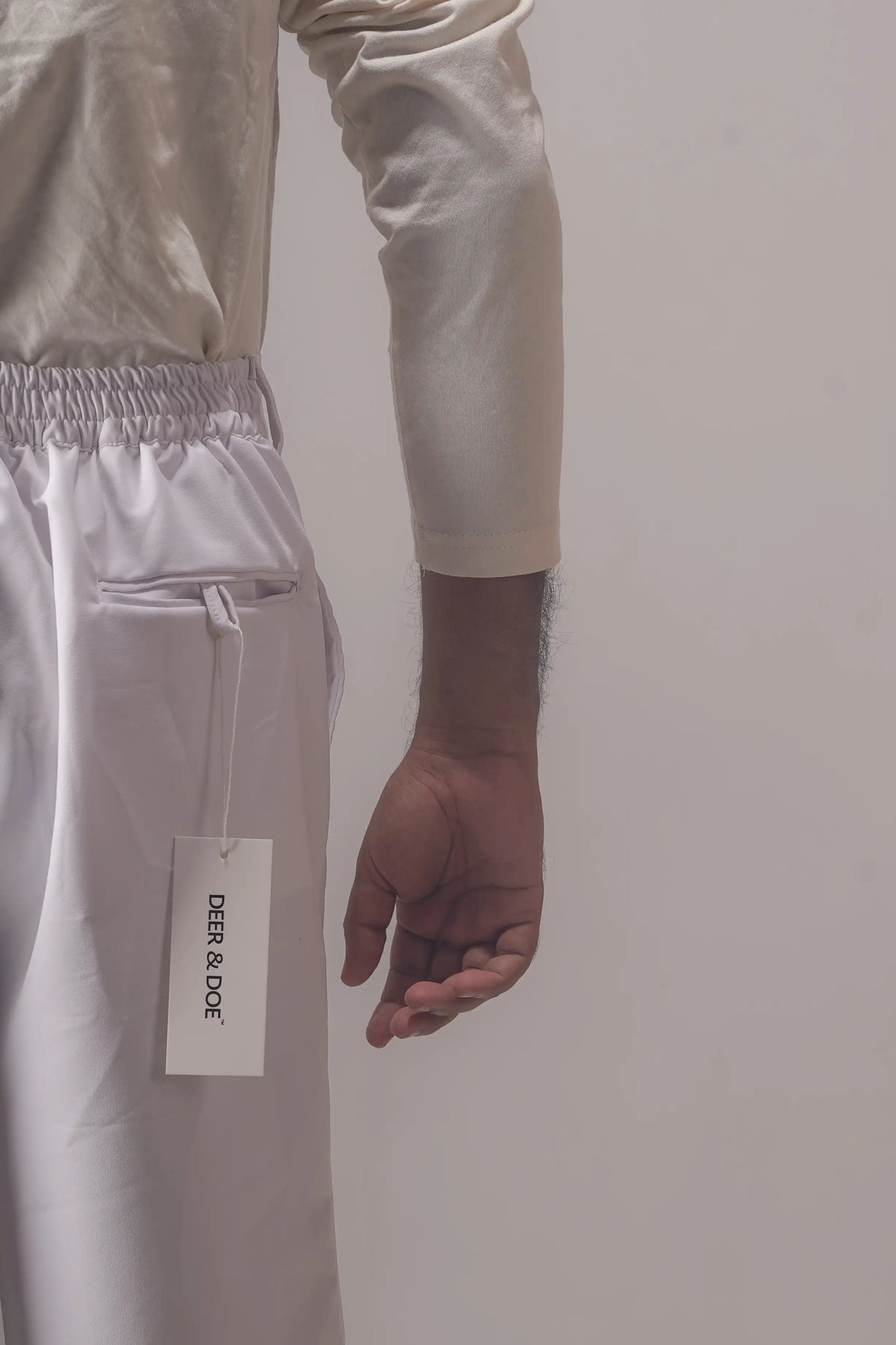 UNISEX CORTEZ TAILORED BAGGY PANTS- WHITE (WINTER EDITION)