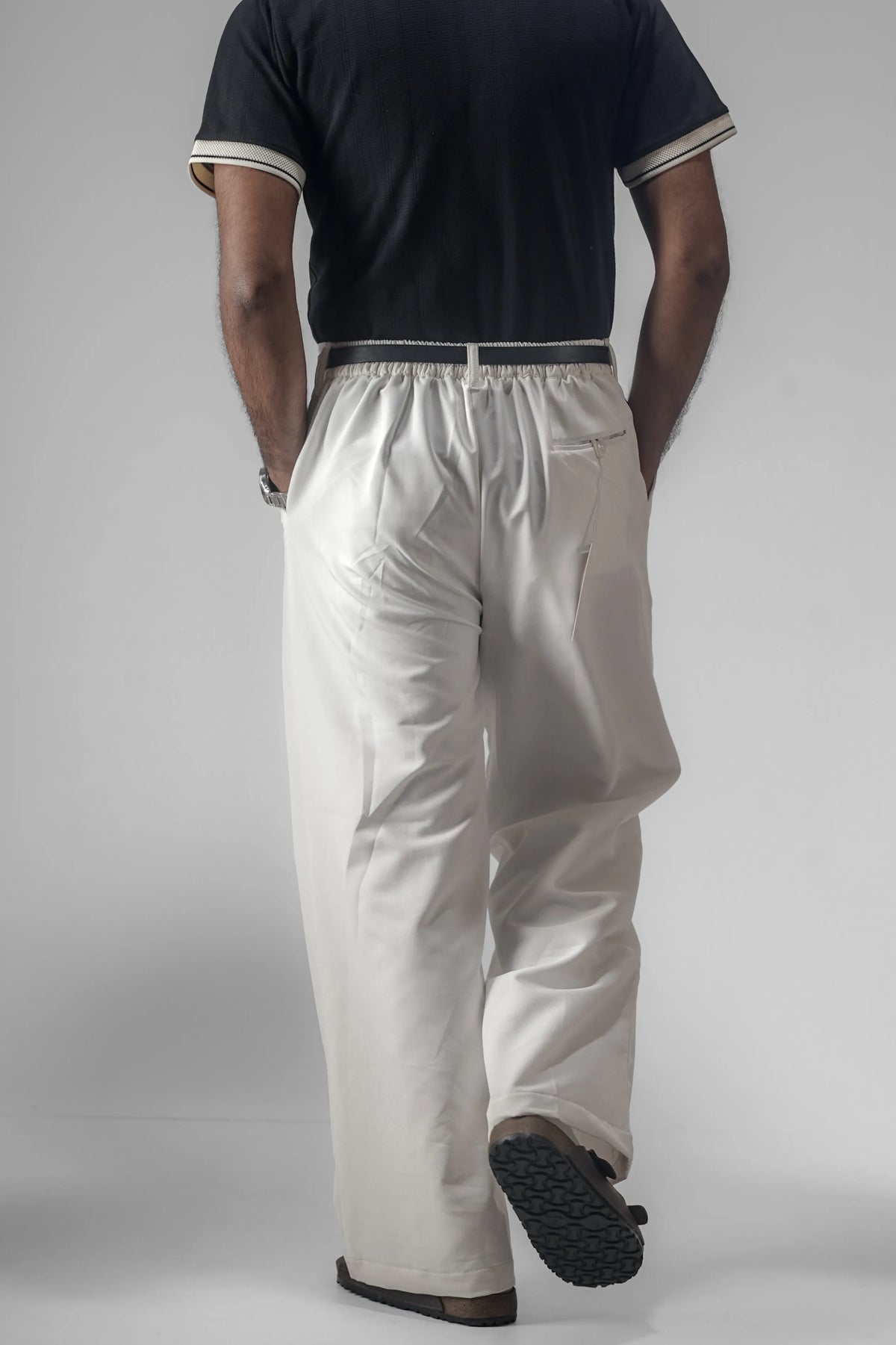 UNISEX CORTEZ TAILORED BAGGY PANTS- OFF WHITE (WINTER EDITION)