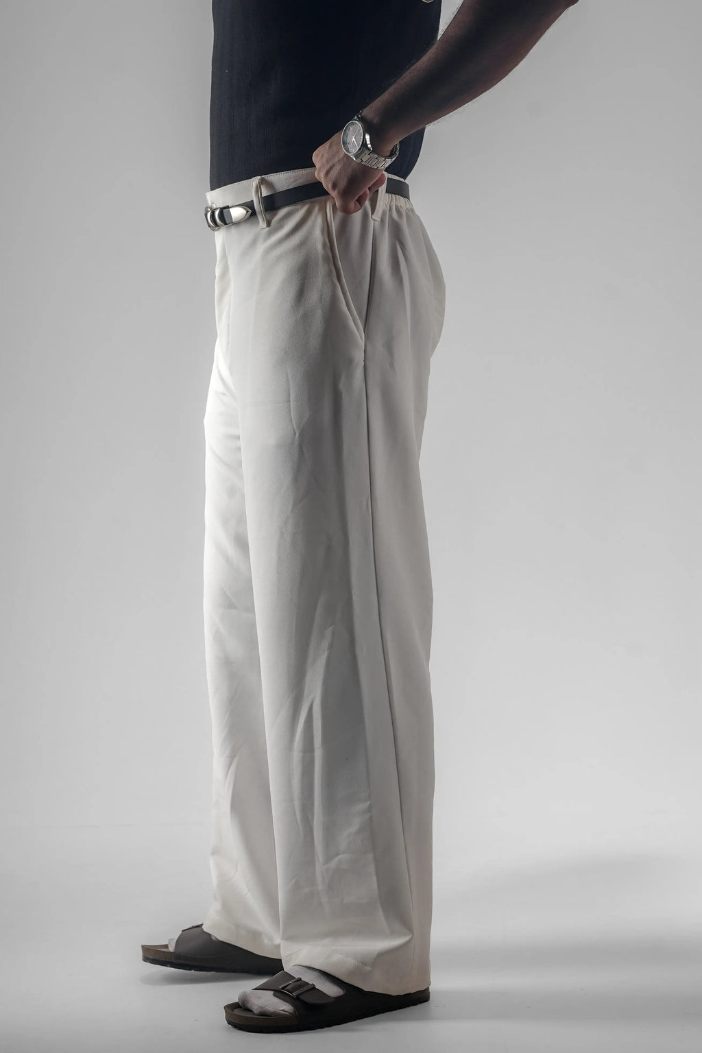 UNISEX CORTEZ TAILORED BAGGY PANTS- OFF WHITE (WINTER EDITION)