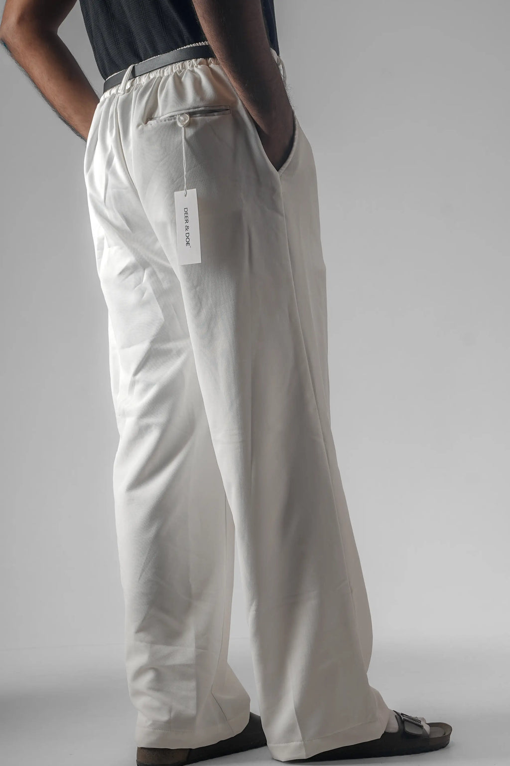 UNISEX CORTEZ TAILORED BAGGY PANTS- OFF WHITE (WINTER EDITION)