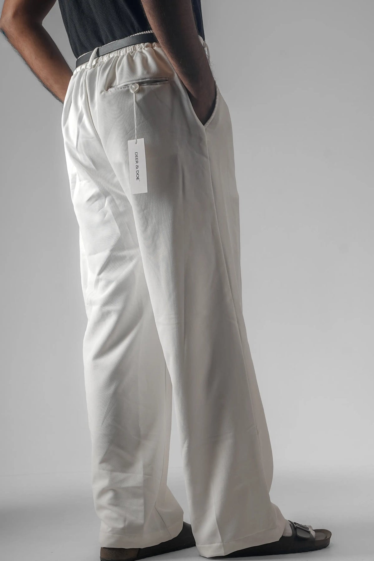 UNISEX CORTEZ TAILORED BAGGY PANTS- OFF WHITE (WINTER EDITION)