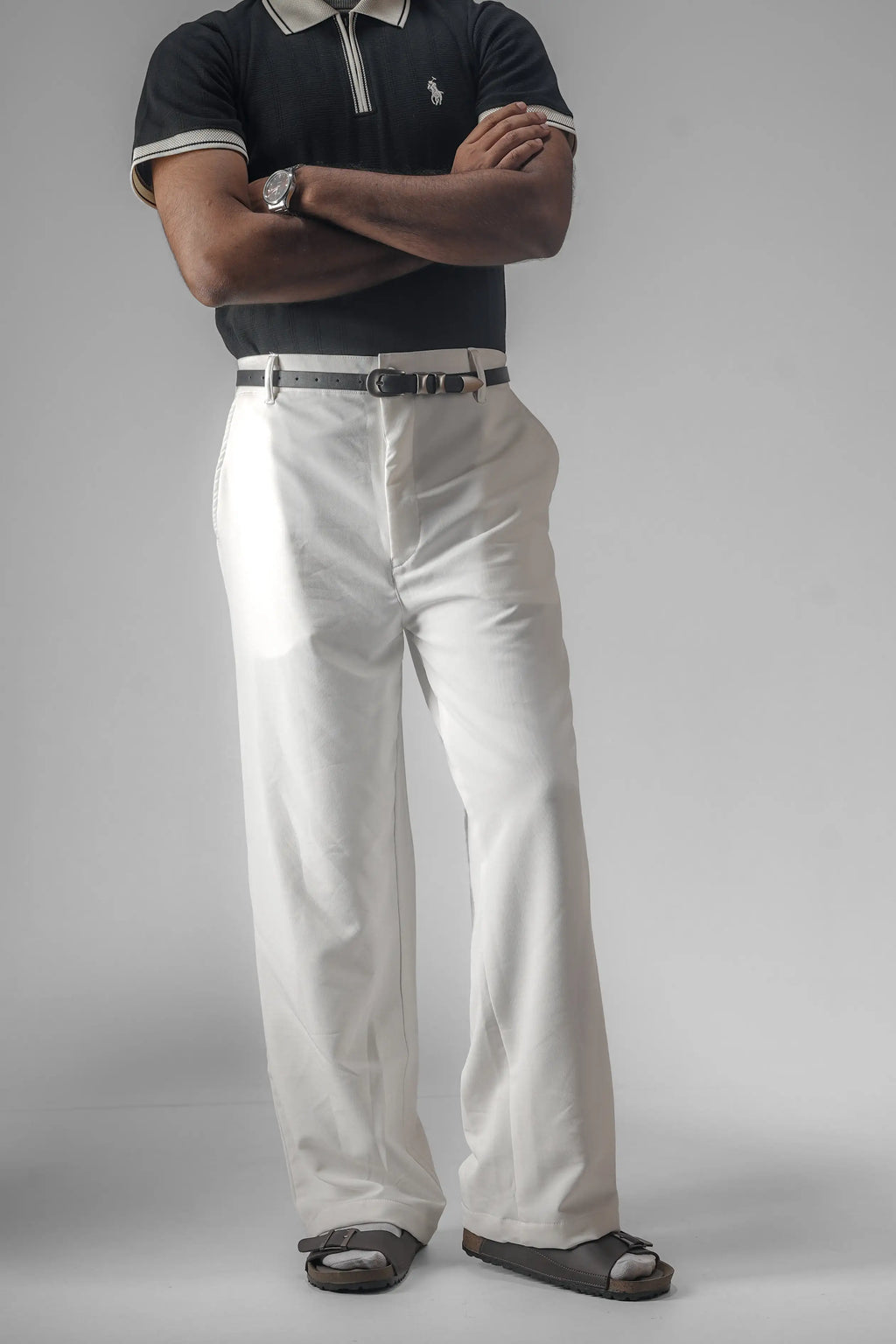 UNISEX CORTEZ TAILORED BAGGY PANTS- OFF WHITE (WINTER EDITION)
