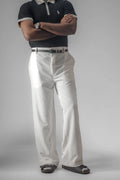 UNISEX CORTEZ TAILORED BAGGY PANTS- OFF WHITE (WINTER EDITION)