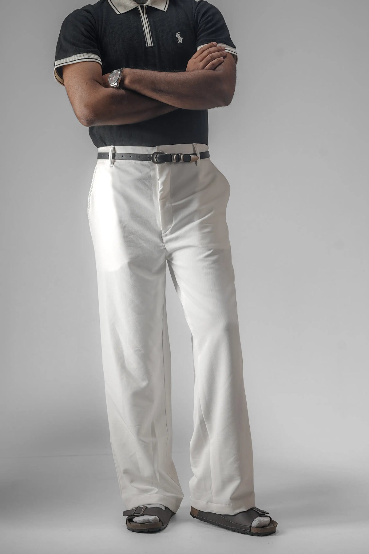 UNISEX CORTEZ TAILORED BAGGY PANTS- OFF WHITE (WINTER EDITION)