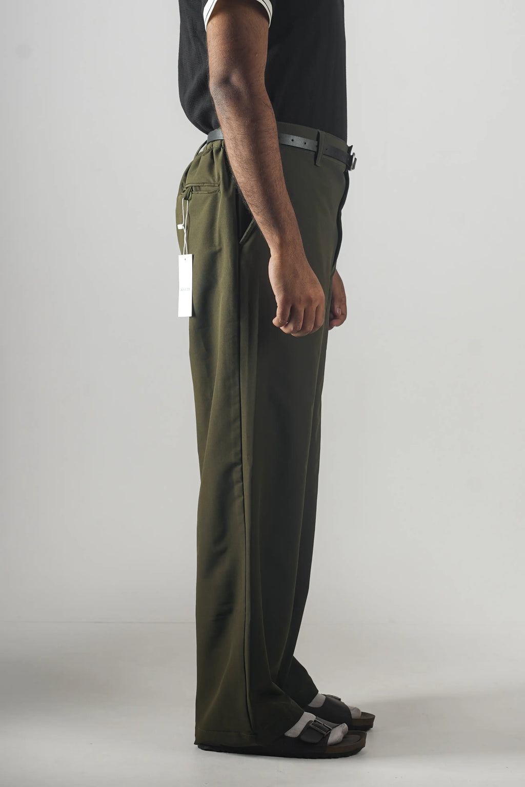 UNISEX CORTEZ TAILORED BAGGY PANTS- OLIVE (WINTER EDITION)