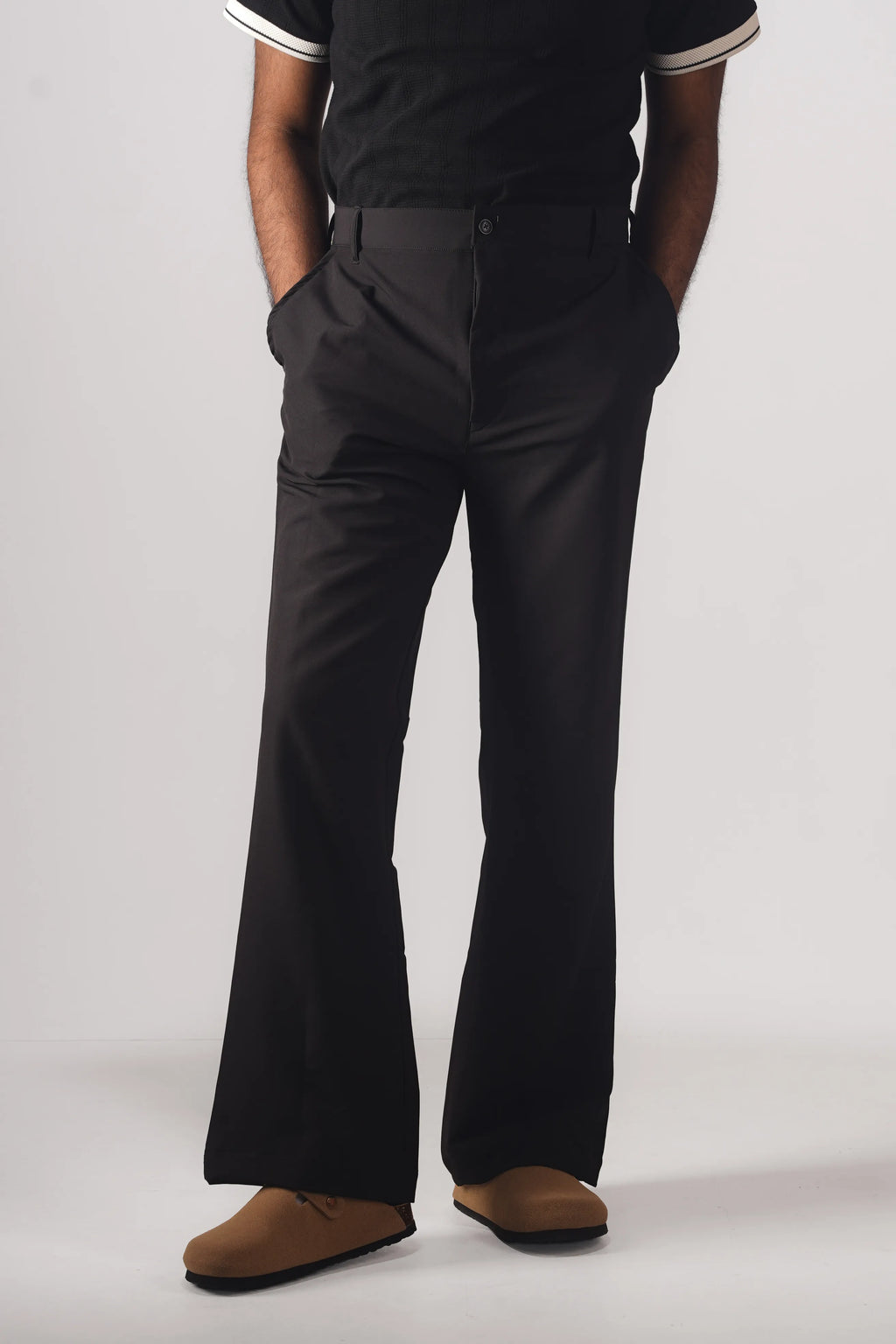 UNISEX CORTEZ TAILORED FLARED PANTS- BLACK (WINTER EDITION)