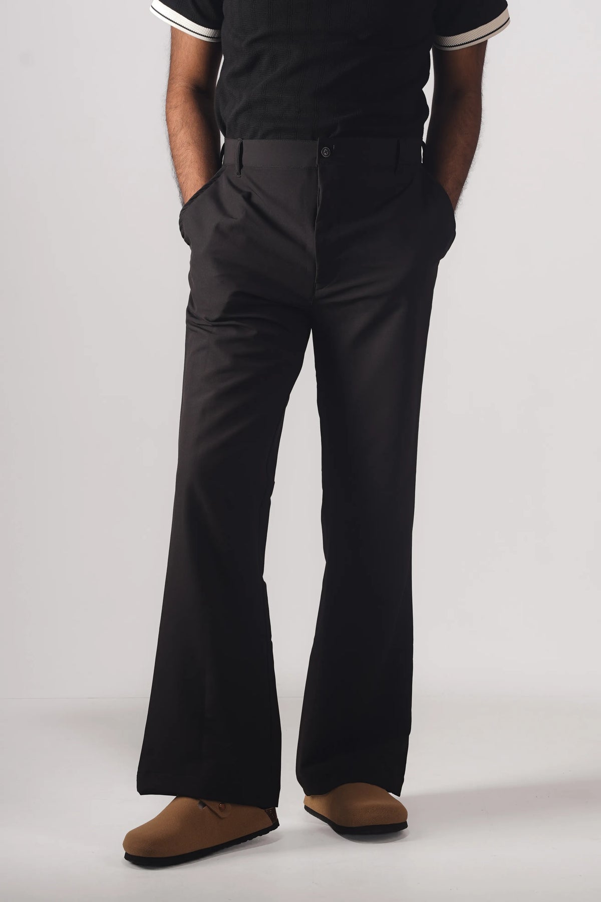 UNISEX CORTEZ TAILORED FLARED PANTS- BLACK (WINTER EDITION)