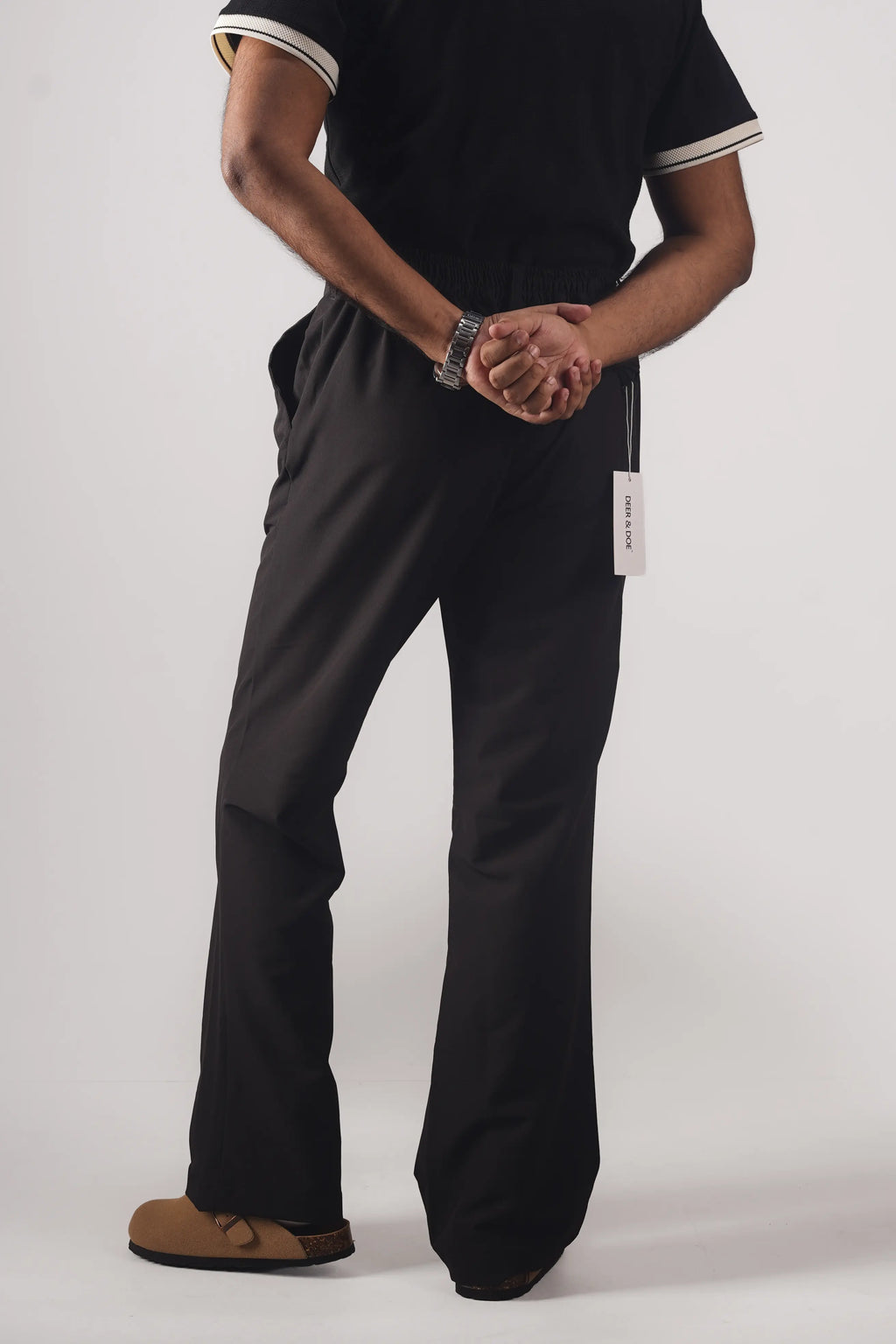 UNISEX CORTEZ TAILORED FLARED PANTS- BLACK (WINTER EDITION)