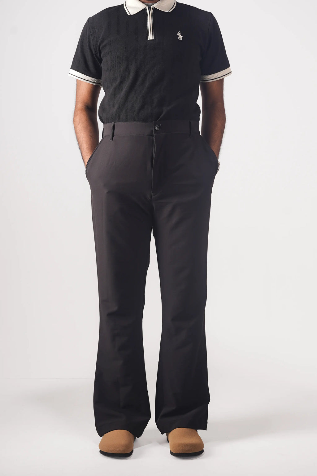 UNISEX CORTEZ TAILORED FLARED PANTS- BLACK (WINTER EDITION)