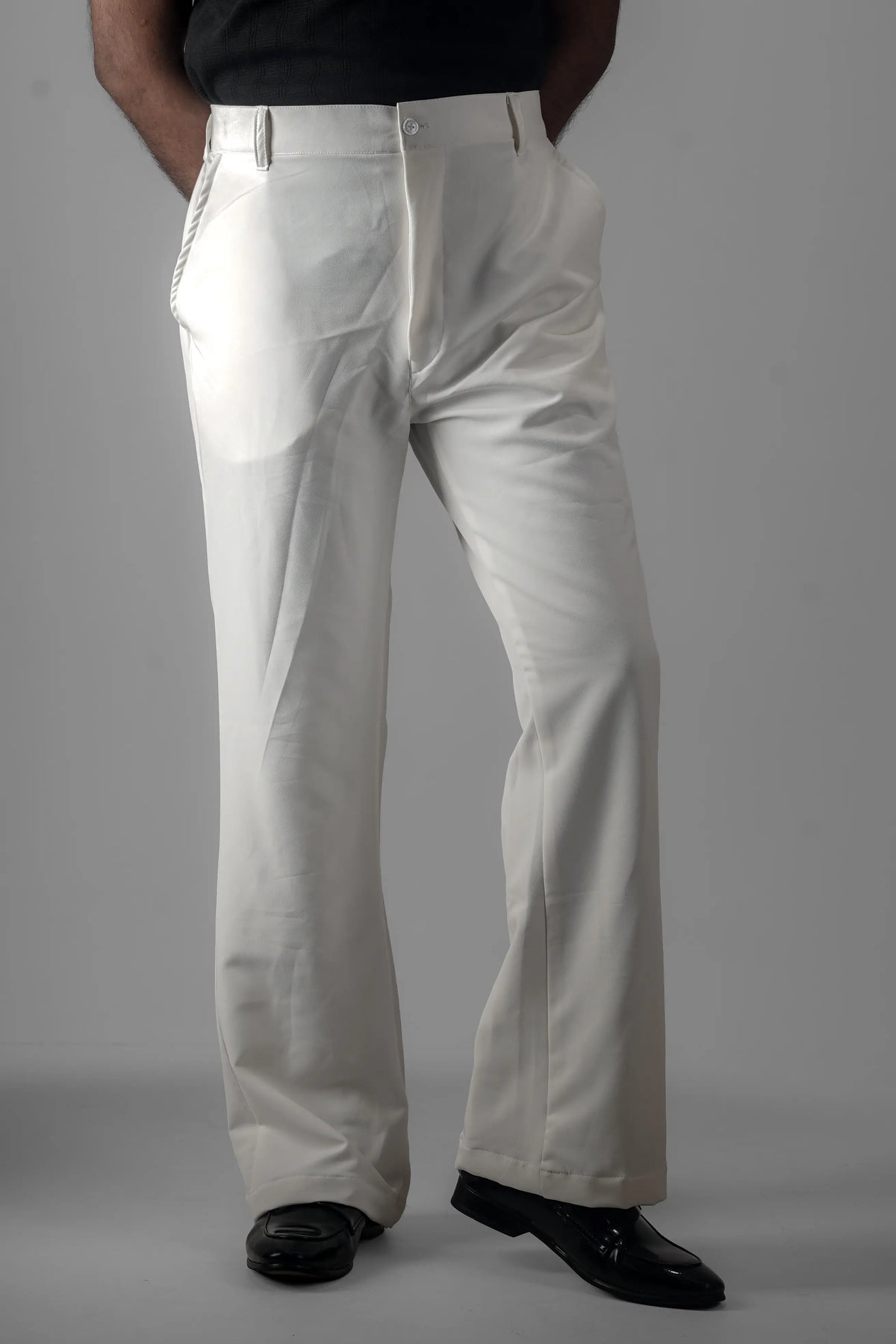 UNISEX CORTEZ TAILORED FLARED PANTS- OFF WHITE (WINTER EDITION)