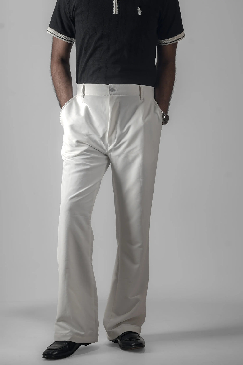 UNISEX CORTEZ TAILORED FLARED PANTS- OFF WHITE (WINTER EDITION)