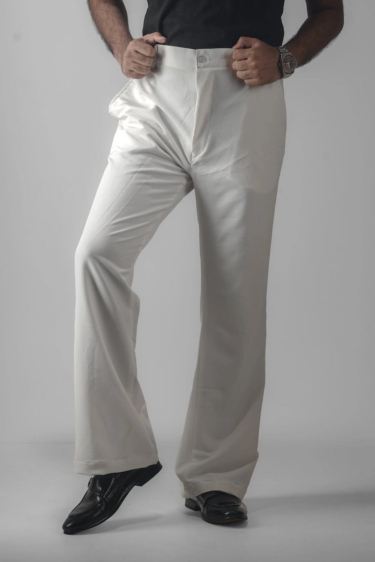 UNISEX CORTEZ TAILORED FLARED PANTS- OFF WHITE (WINTER EDITION)