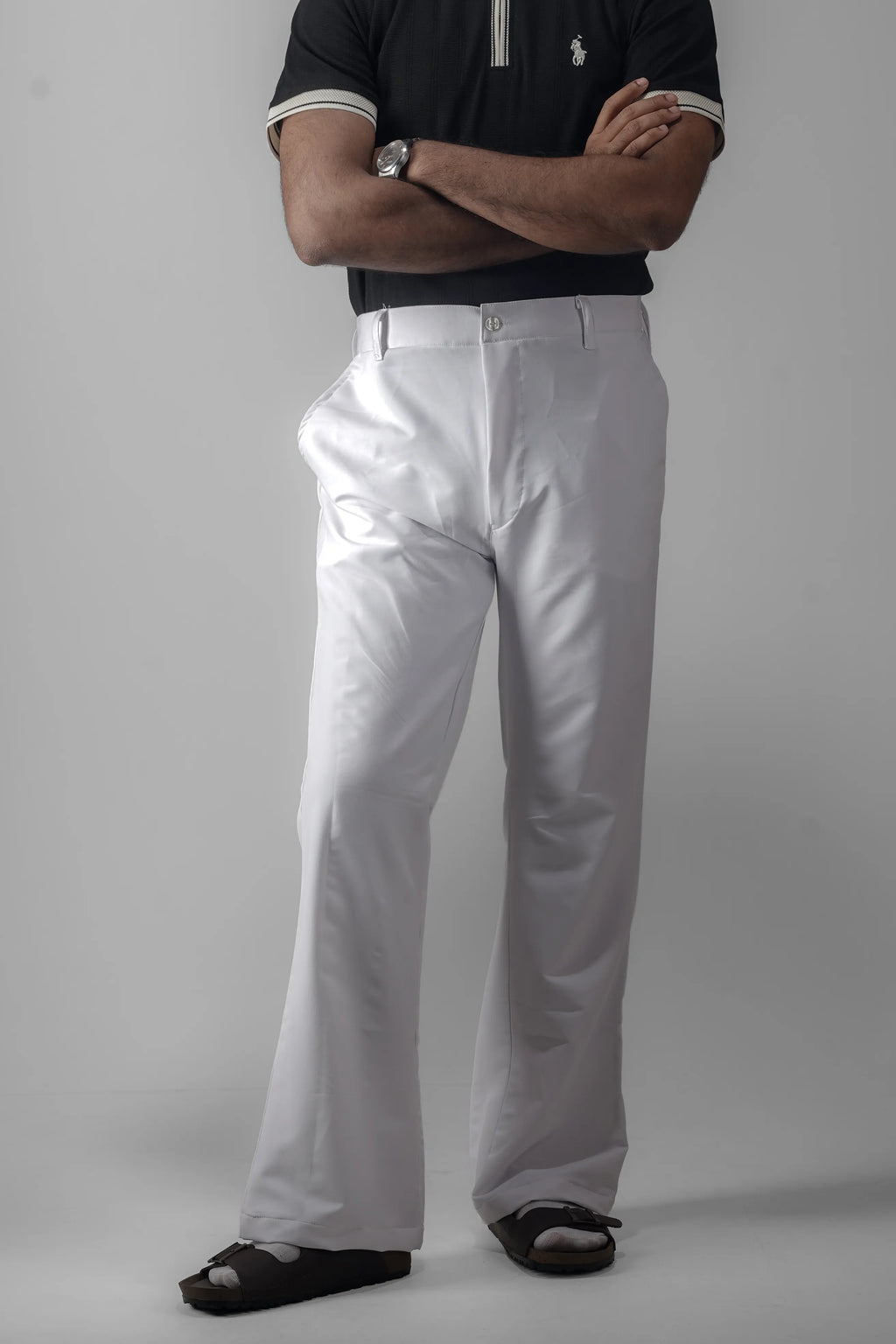 UNISEX CORTEZ TAILORED FLARED PANTS- WHITE (WINTER EDITION)