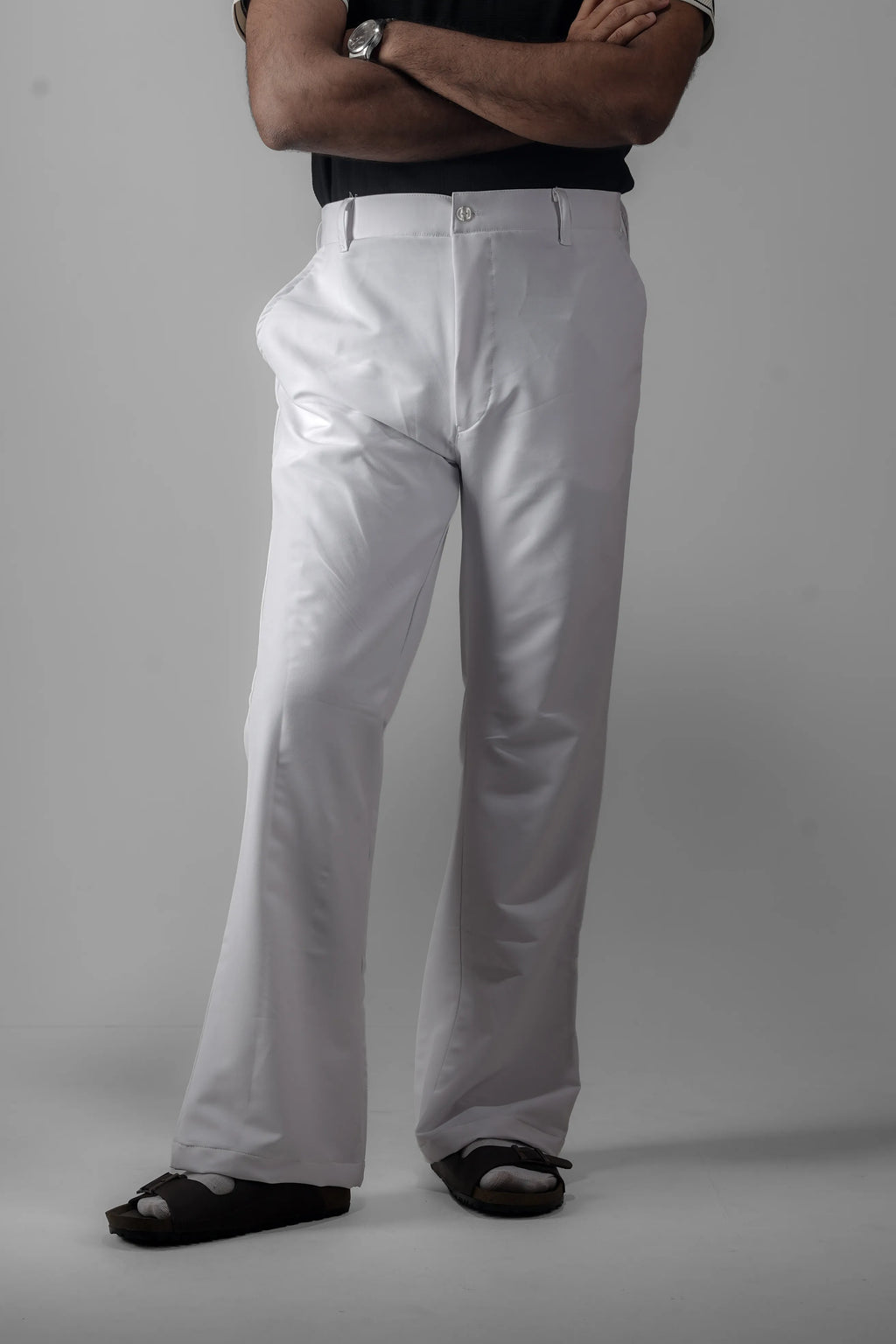 UNISEX CORTEZ TAILORED FLARED PANTS- WHITE (WINTER EDITION)