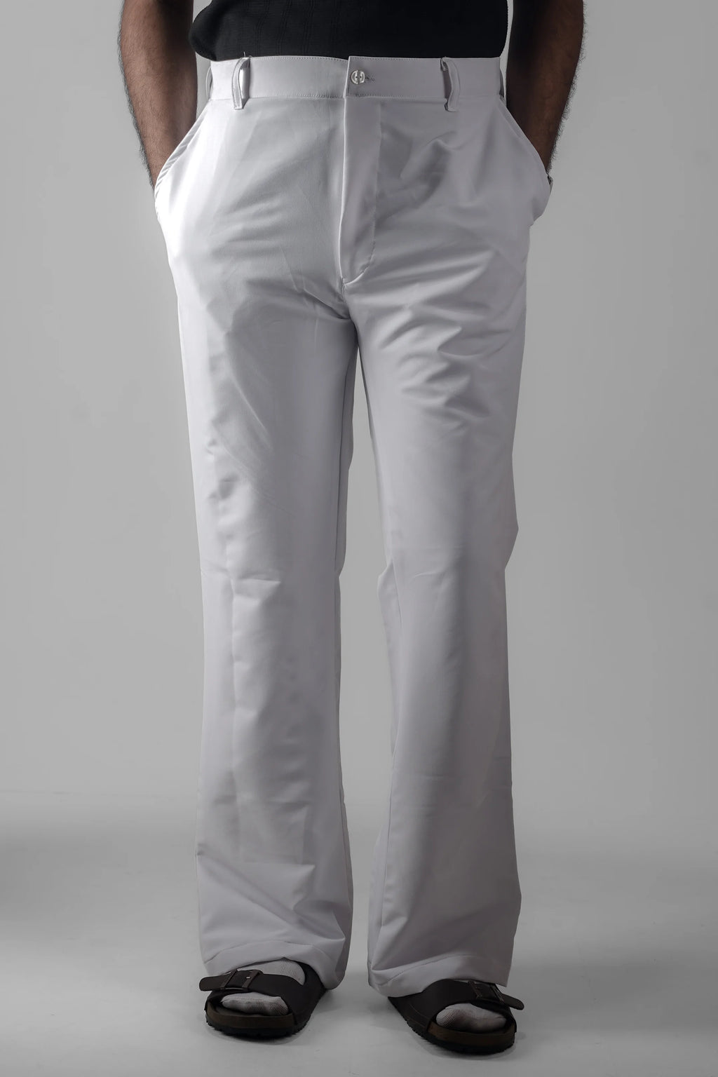 UNISEX CORTEZ TAILORED FLARED PANTS- WHITE (WINTER EDITION)
