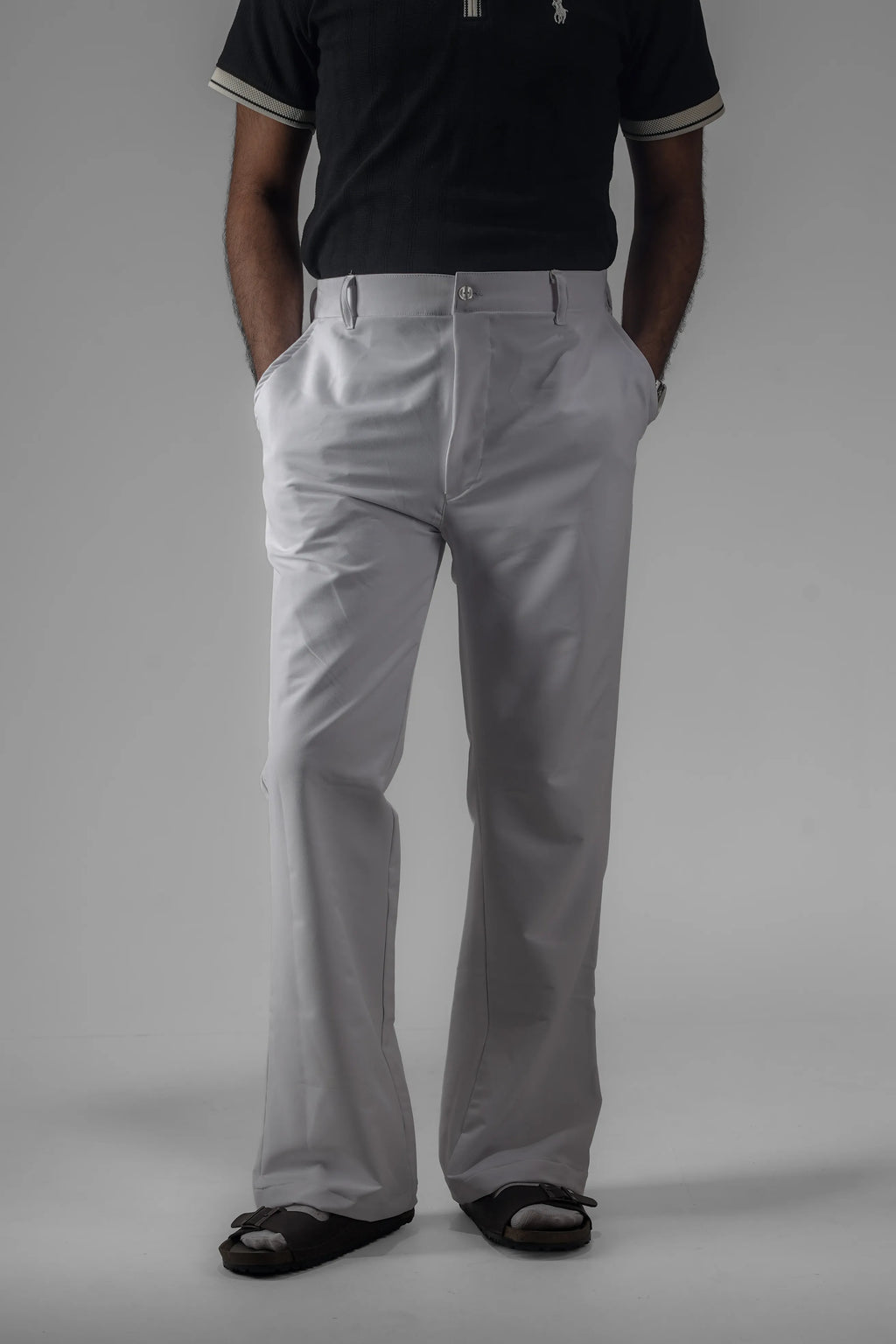 UNISEX CORTEZ TAILORED FLARED PANTS- WHITE (WINTER EDITION)
