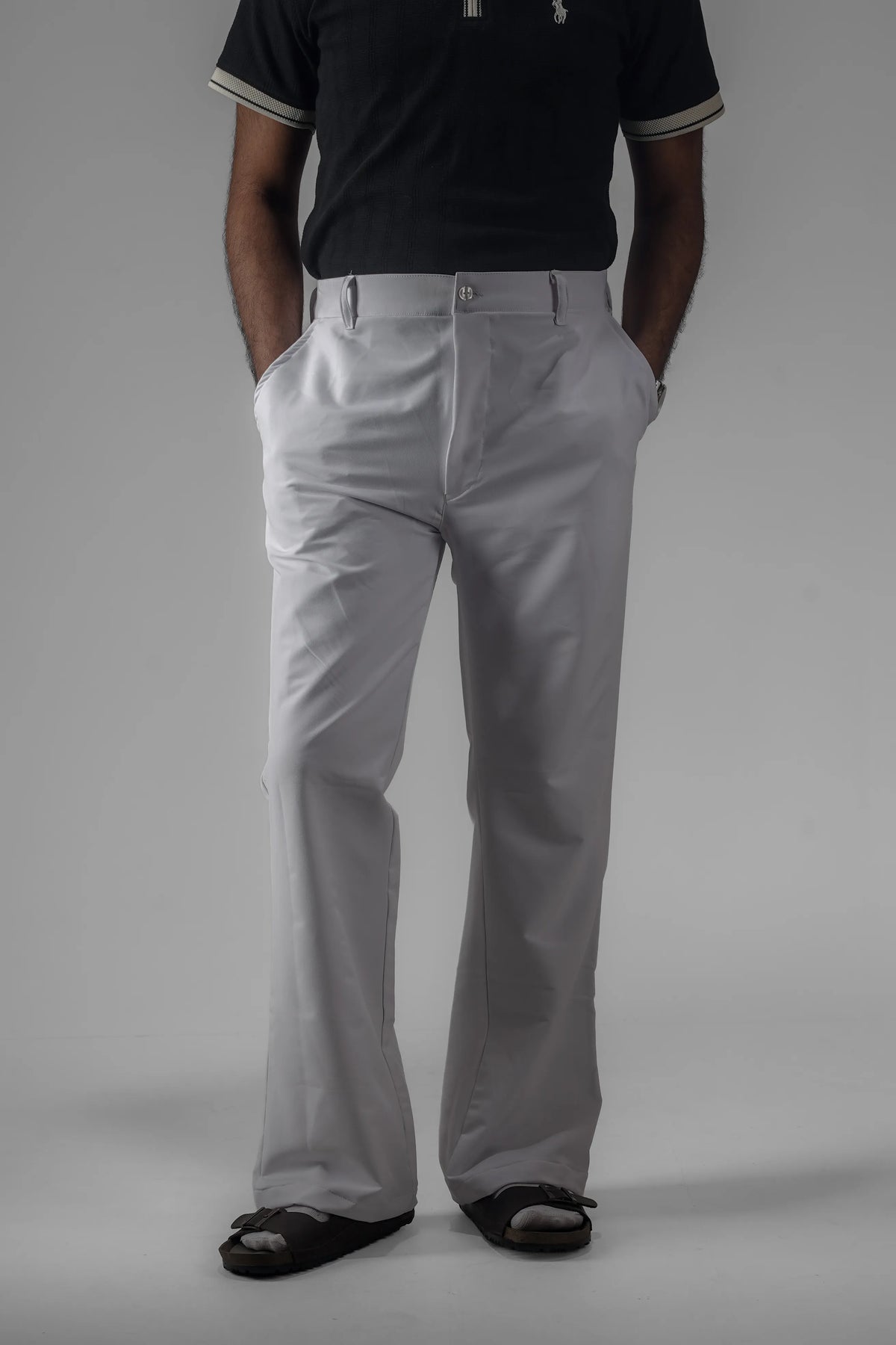 UNISEX CORTEZ TAILORED FLARED PANTS- WHITE (WINTER EDITION)