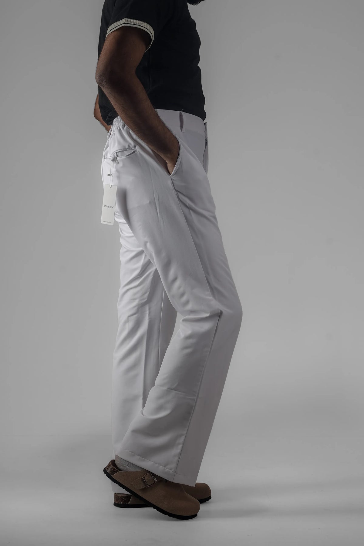 UNISEX CORTEZ TAILORED FLARED PANTS- WHITE (WINTER EDITION)