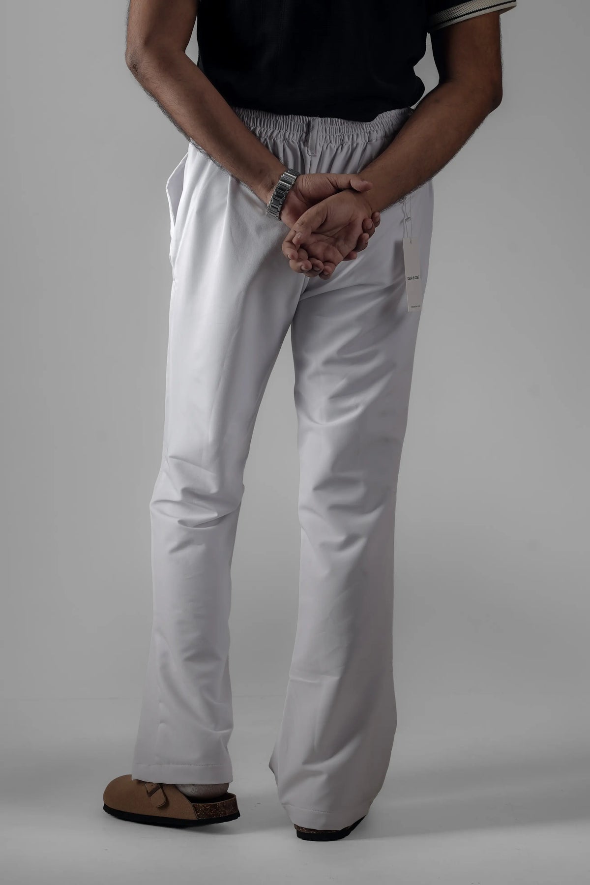 UNISEX CORTEZ TAILORED FLARED PANTS- WHITE (WINTER EDITION)