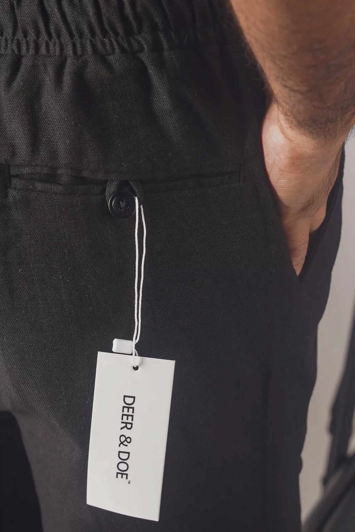 PREMIUM REMI COTTON FLARED TROUSERS- BLACK