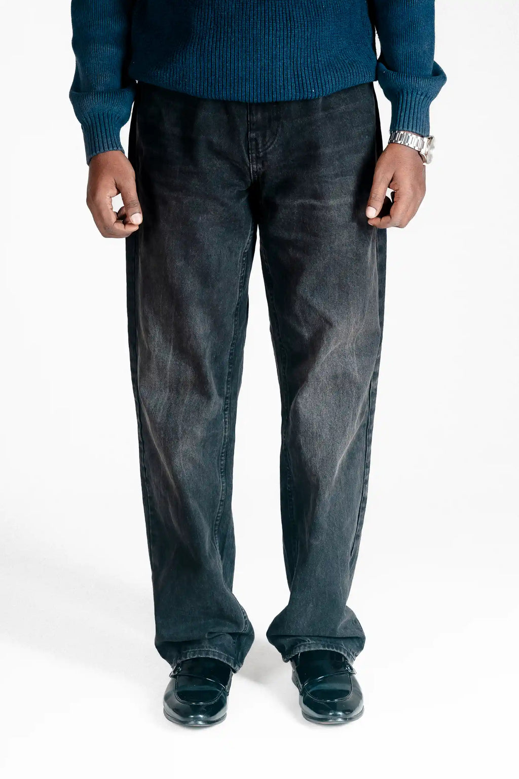 Retro Relaxed Jeans - Charcoal Fog - DEER & DOE