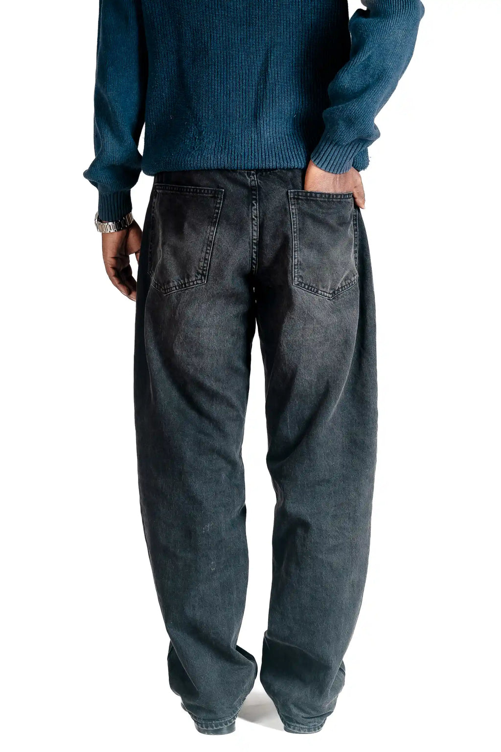 Retro Relaxed Jeans - Charcoal Fog - DEER & DOE