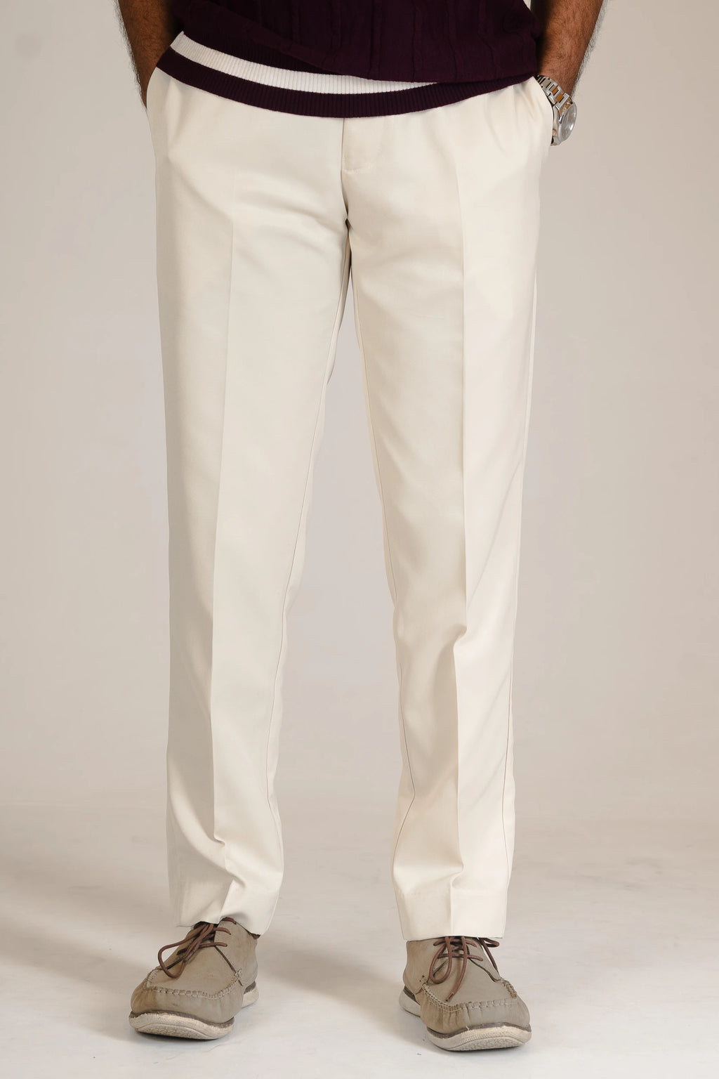 STRAIGTH CUT CHINOS - CREAM - DEER & DOE