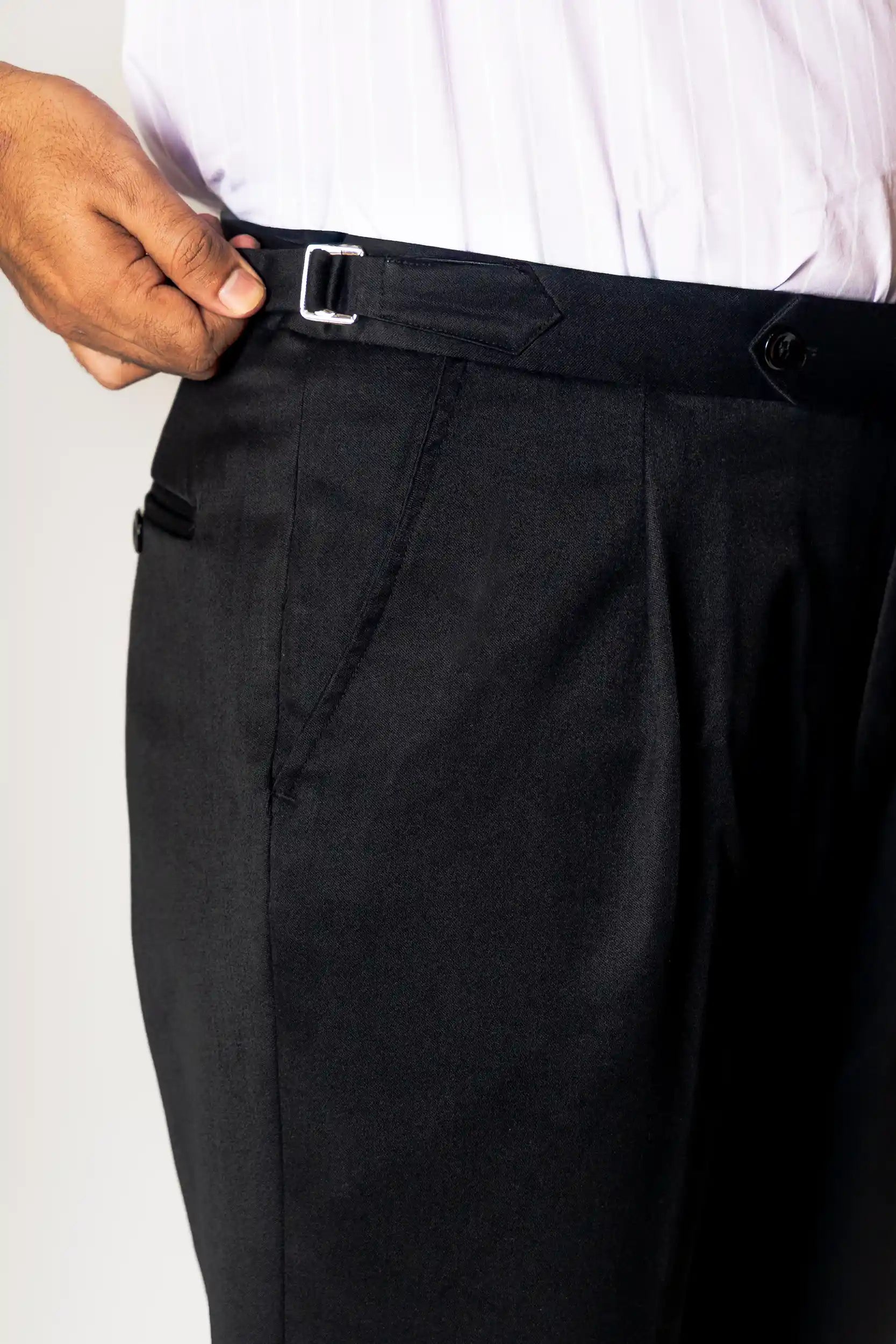 FORMAL PANTS - SIDE ADJUSTER - BOOTCUT - BLACK - DEER & DOE