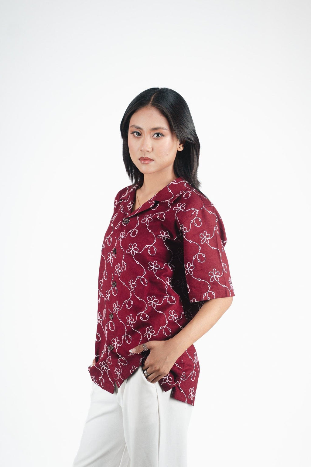 HAVANA DRIFT– JAFRAN MAROON SHIRT - DEER & DOE