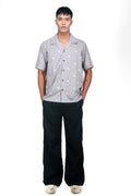 CASA HAVANA– FLORAL SILVER SHIRT