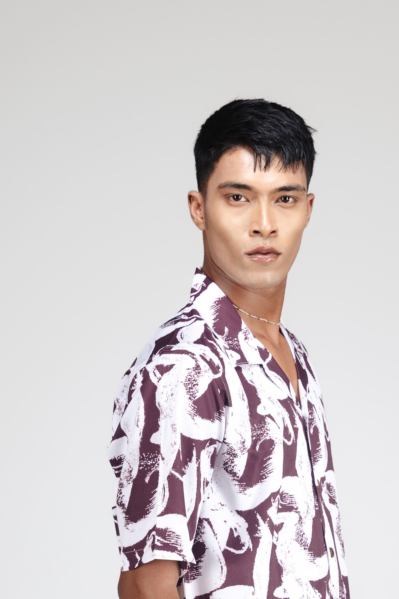 OBSIDIAN DRIFT– FOG MAROON SHIRT