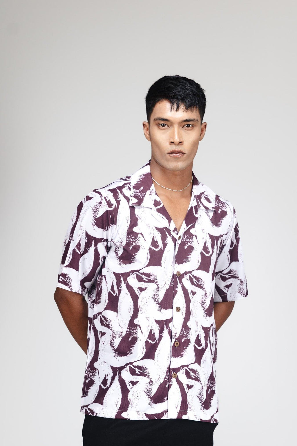OBSIDIAN DRIFT– FOG MAROON SHIRT - DEER & DOE