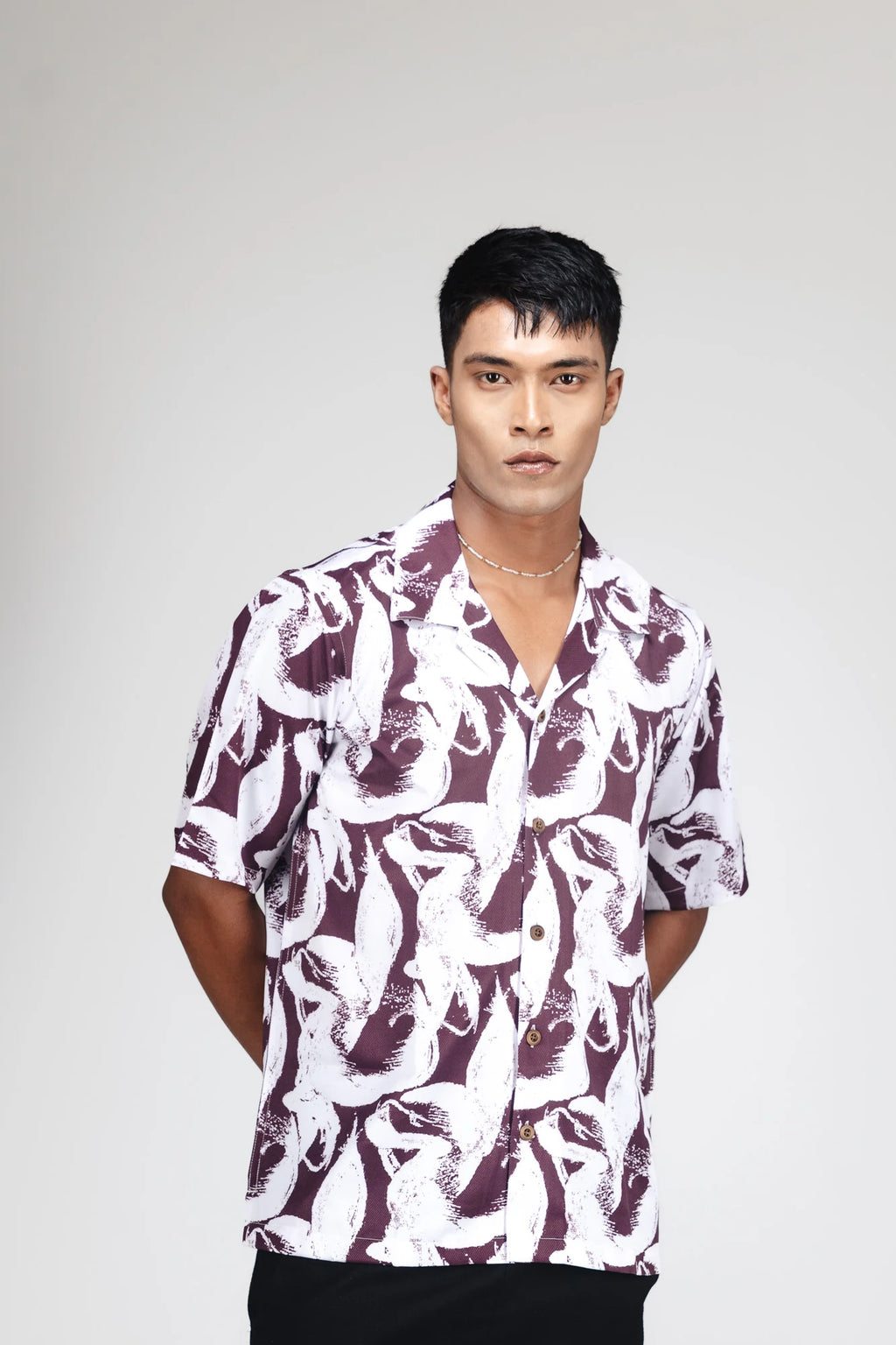 OBSIDIAN DRIFT– FOG MAROON SHIRT - DEER & DOE