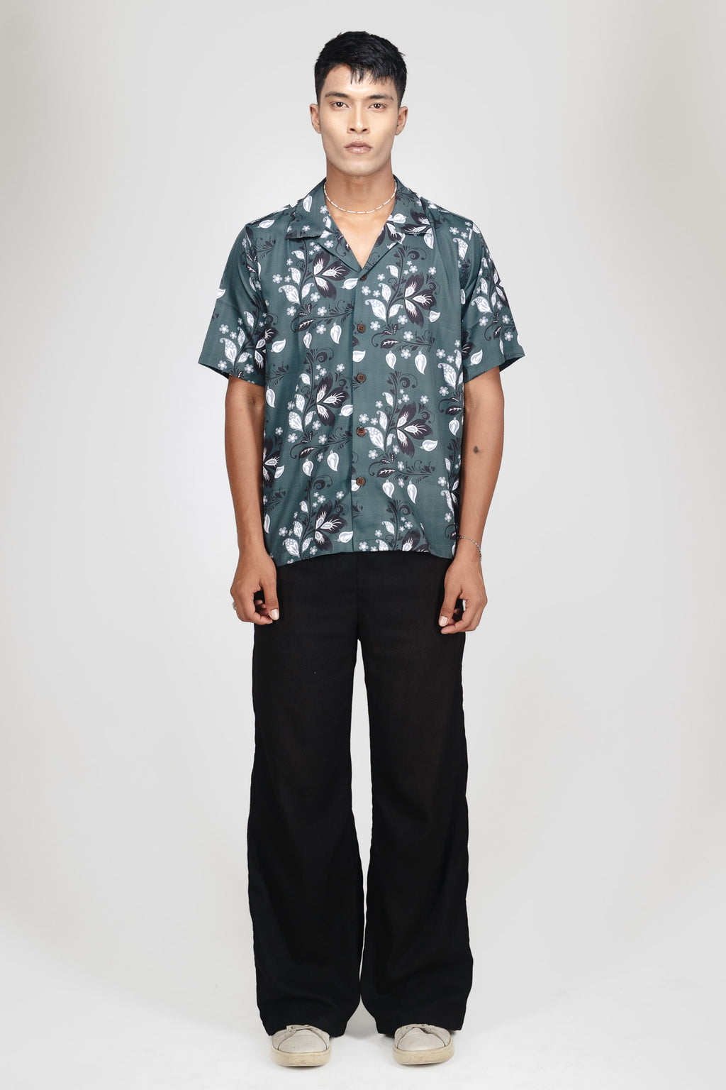 TROPIVANA-LEAF GREEN SHIRT