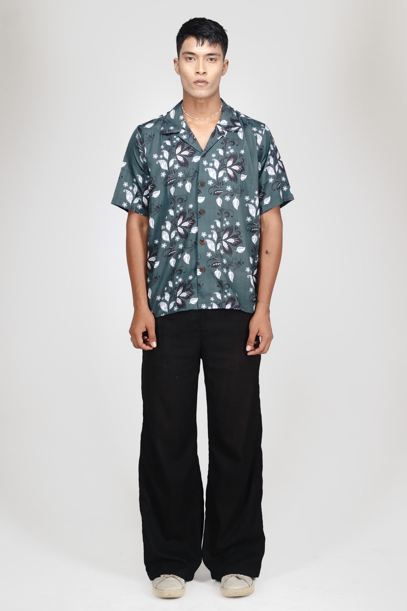 TROPIVANA-LEAF GREEN SHIRT