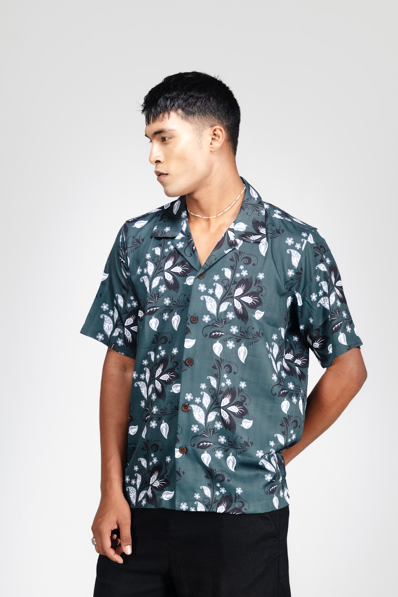 TROPIVANA-LEAF GREEN SHIRT