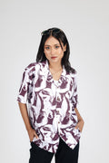 OBSIDIAN DRIFT– FOG MAROON SHIRT - DEER & DOE