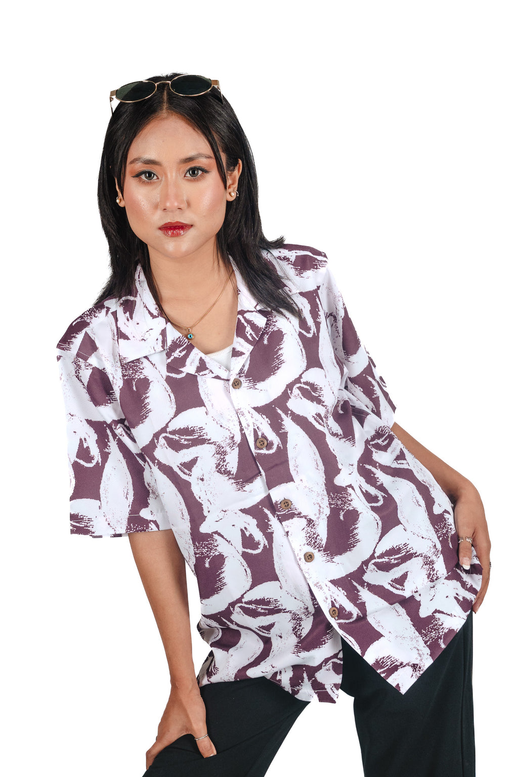 OBSIDIAN DRIFT– FOG MAROON SHIRT