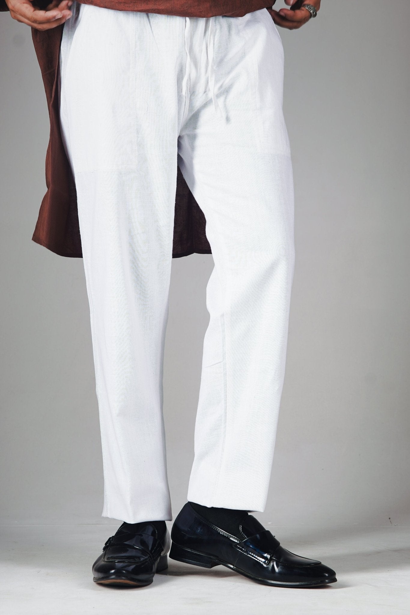 PREMIUM REMI COTTON PYJAMAS - STRAIGHT CUT - REGULAR FIT - WHITE - DEER & DOE