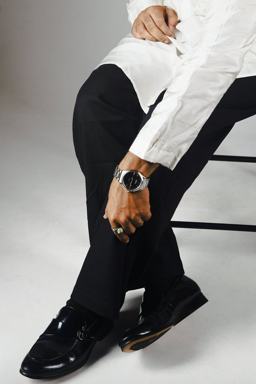 Premium Cotton Loose Fit Pyjamas Black - EID Edition - DEER & DOE